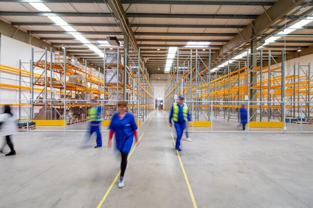 new warehouse and workers ready to start